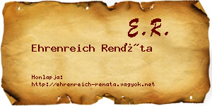 Ehrenreich Renáta névjegykártya